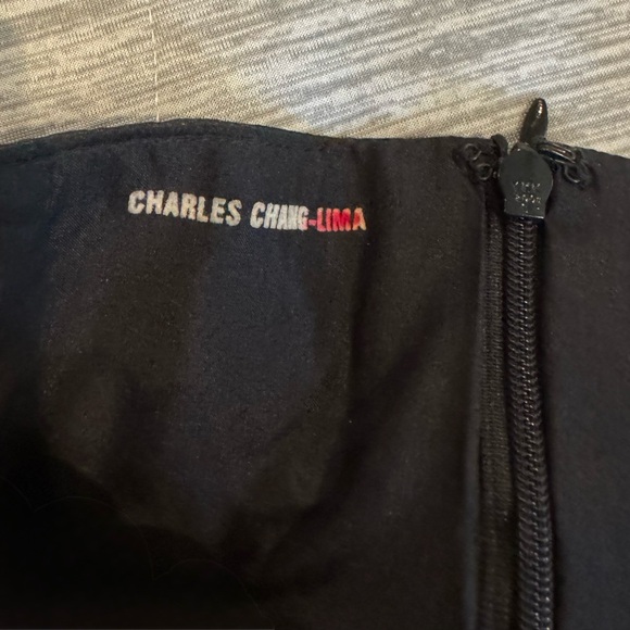 Charles Chang-Lima Silk Halter Midi Dress • Black 100% Silk Size 6, Retail $1140 - Picture 10 of 12